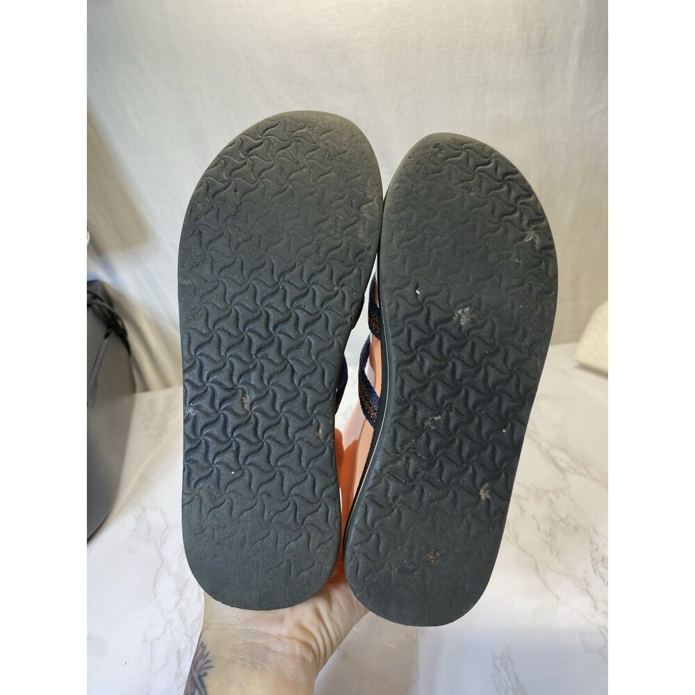 Teva Blue Double Strap Flip Flop Sandals S/N 6840 Soft Footbed Womens Size 7 - Picture 4 of 14